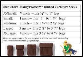 X Large Black Nancyprotectz Patented With Rubberized Grips Chair Leg Floor Protector 4 Pack