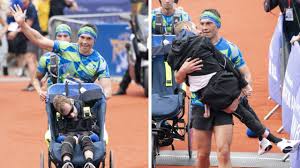 A Heartwarming Gesture: Rugby League Star Empowers Teammate by Carrying Him During Marathon