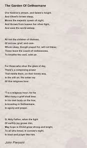 garden of gethsemane poem by john pierpont