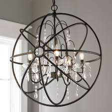 Crystal And Metal Orb Chandelier Shades Of Light