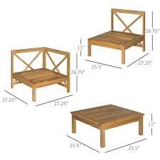 Outsunny 6 Piece Patio Furniture Set