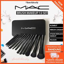 jual mac brush makeup set 12pcs box
