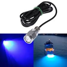 Boat Led Drain Plug Light Bright Blue 700lm Waterproof Submersible 9w 12v 1 2