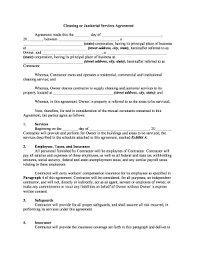 cleaning agreement templates in ms word