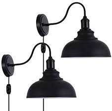 Larkar Dimmable Vintage Wall Lamp Black