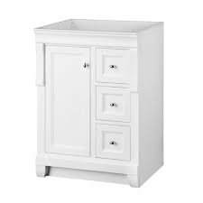 Bath vanity in grain white with natural marble vanity top in carrera white with white basin (2) timeless home 24 in. Home Decorators Collection Naples 24 In W Bath Vanity Cabinet Only In White With Right Hand Drawers Nawa2418d The Home Depot