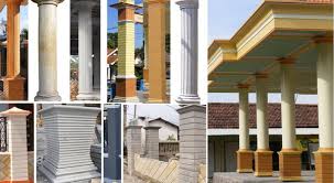 Hunian minimalis kekinian dengan konsep unik banyak menggunakan profil tiang teras simpel berbentuk kotak persegi panjang. Contoh Gambar Desain Model Tiang Teras Rumah Minimalis