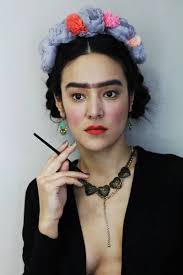 frida kahlo makeup stock photos