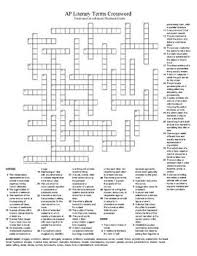 Ap Literary Terms Crossword Puzzle Literary Terms