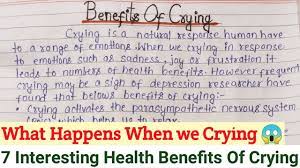 benefits of crying essay in english