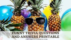 Trivia questions on canada are for all. 111 Funny Trivia Questions And Answers Printable Trivia Qq