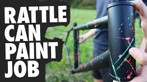 paint a bicycle frame with spray paint