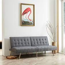 naomi home tufted split back futon sofa