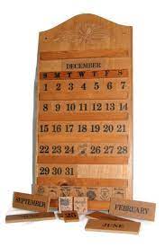 Perpetual Calendar Wooden Wall Calendar