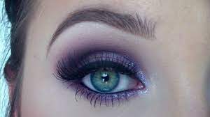 purple eyeshadow makeup tutorial from