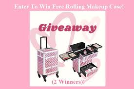 win free rolling makeup case giveaway