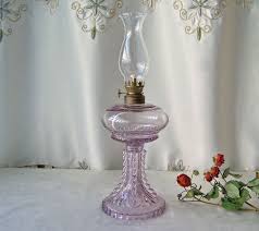 Vintage Oil Lamp Purple Glass
