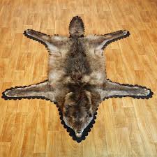 black wolf taxidermy rug 13006 the