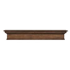 chestnut distressed cap shelf mantel
