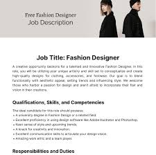 free design job description templates