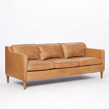 west elm hamilton leather sofa 70 91