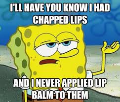 i ll have you know i had chapped lips