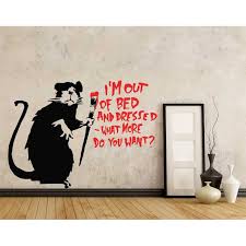 banksy rat i m out of bed and dressed