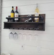 Hanging Wine Rack Industrial Style Bar