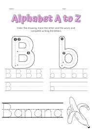 alphabet a to z tracing letters and