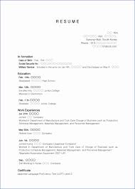 College Resume With No Work Experience Lovely Resume Templates For