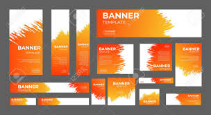 set of creative web banners of standard