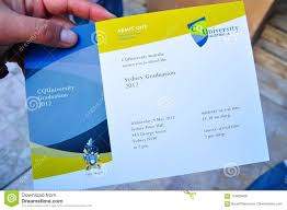 Central Queensland University Invitation Card For Graduation
