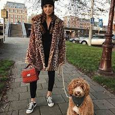 Zara Faux Fur Leopard Print Coat Ref