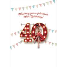 special friend 40th birthday card