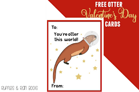 I recommend using a ruler and craft knife to cut out there's also a free printable envelope template at the bottom of the page, so that you can make an envelope that's the perfect size for your card. Adorable Free Otter Valentine S Day Cards Printables For Kids