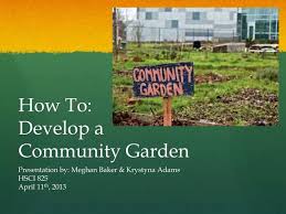 Develop A Community Garden Powerpoint
