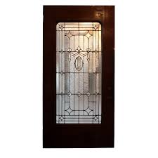 Exterior Door With Jeweled Leaded Glass