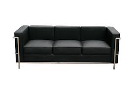 Cour Italian Leather Sofa In Black By J