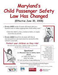 maryland s child penger safety law