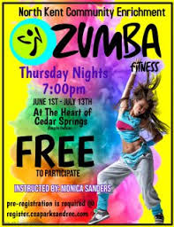 free zumba cles june 1 july 13th