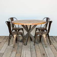 Shop styles from rustic farmhouse to mid century modern. Round Wood Dining Table Loft Table In Reclaimed Wood And Etsy