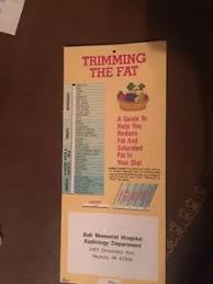 Details About Trimming The Fat Slide Rule Chart Ball Memorial Hospital Radiology Department