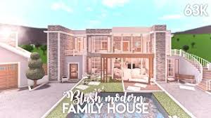In this speed build, i've made a modern mansion! Blush Modern Family House Bloxburg Build Youtube