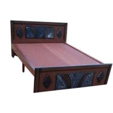 wooden brown queen size bed size 6