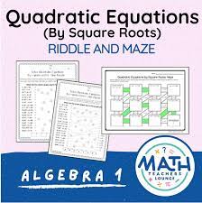 Quadratic Equations By Square Roots