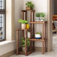 Well Arranged Wood Plant Stand Holder