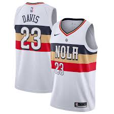 Australian site stateside sports listed the jerseys for sale online, giving fans their first look at the very unique design. Nike Anthony Davis New Orleans Pelicans White 2018 19 Swingman Jersey Earned Edition