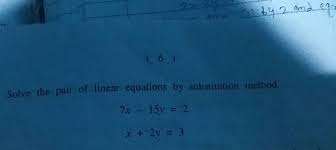 Solve The Pair Of Linear Equations By