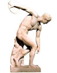 statue of discobolus or discus thrower