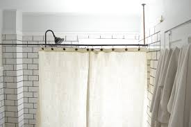 a diy clawfoot tub shower curtain for